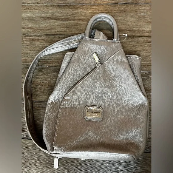 Valentina Beige Leather Backpack Valentina Backpacks for Women for sale | eBay main image 4